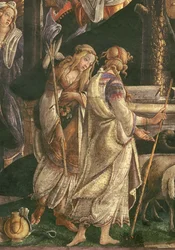 (dettaglio) La giovinezza di Mosè, Cappella Sistina, 1481